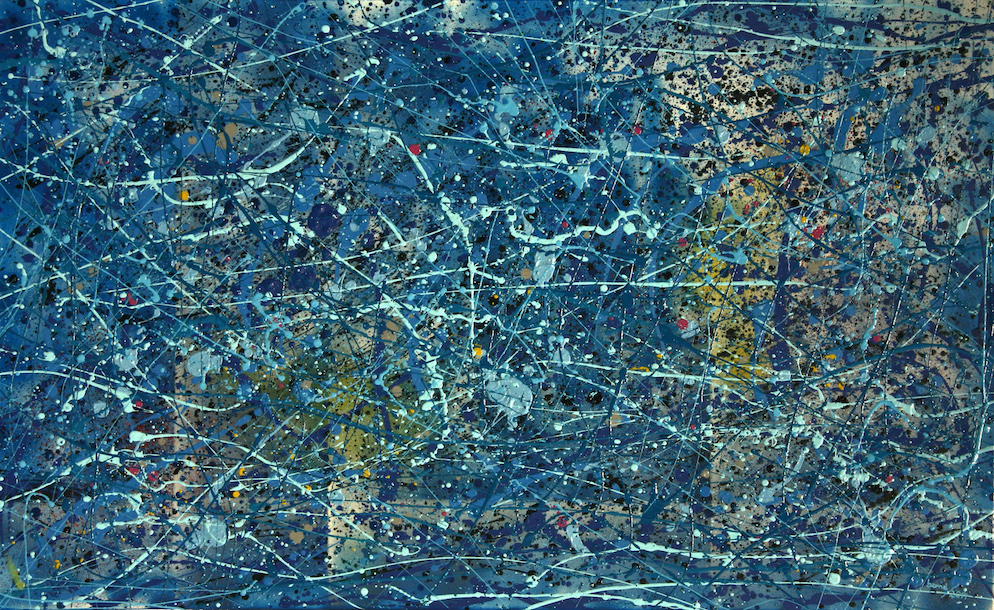 ‘Großes Blau’, Öl und Lack auf Leinwand, 130cm * 80cm, Dorsten, 2014, Nicht mehr im Besitz des Künstlers